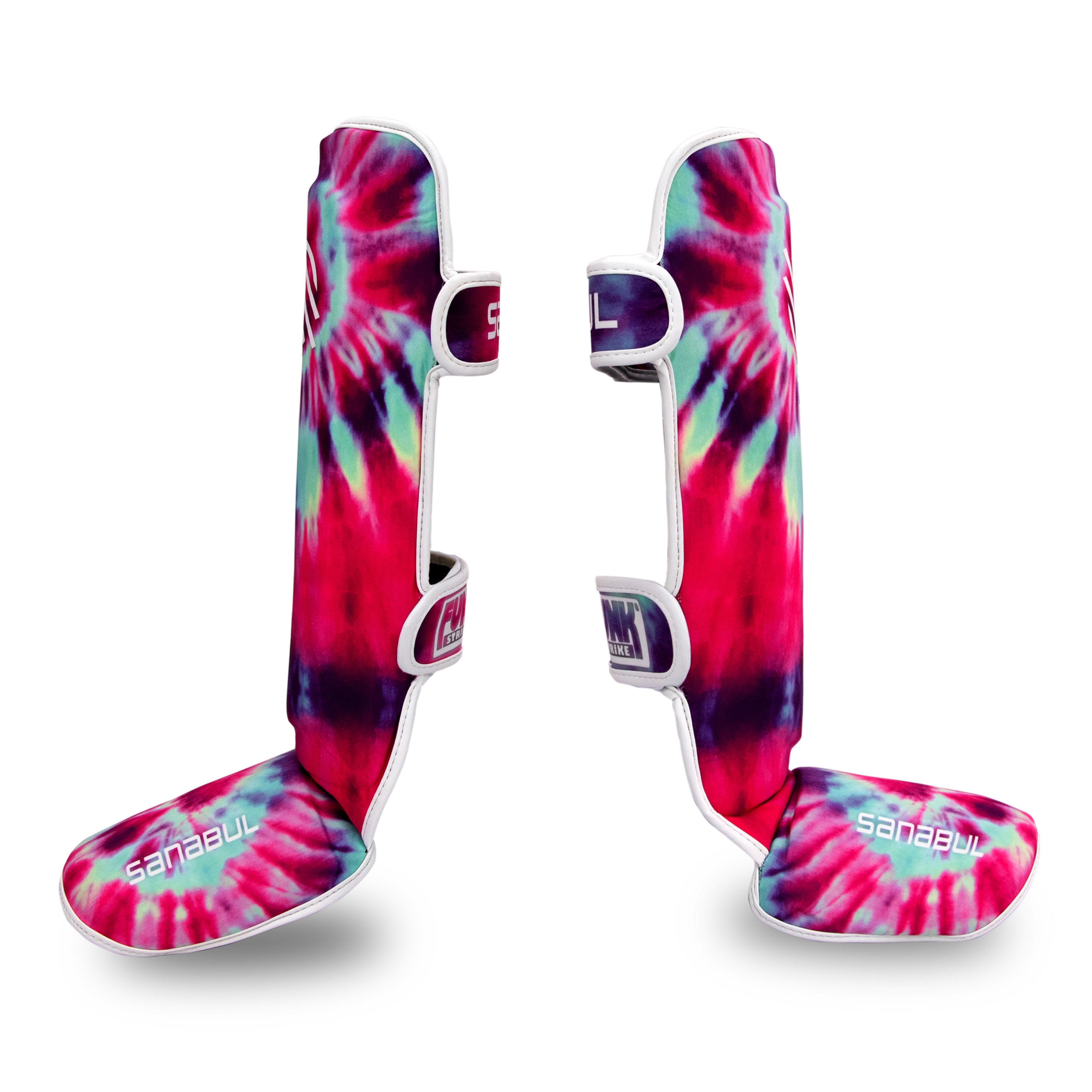 shin♡ Funk Strike Tie Dye Kickboxing Shin Guards | Sanabul
